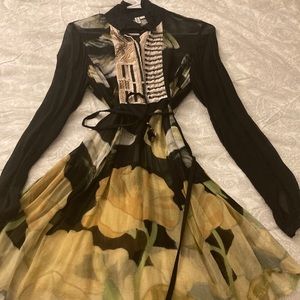 Pretty dress with details from Anthropologie.